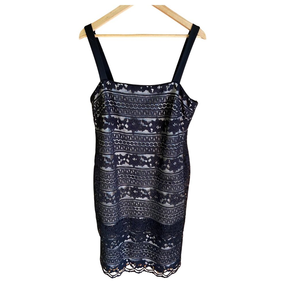 R & M Richards Black Lace Dress, Size 14